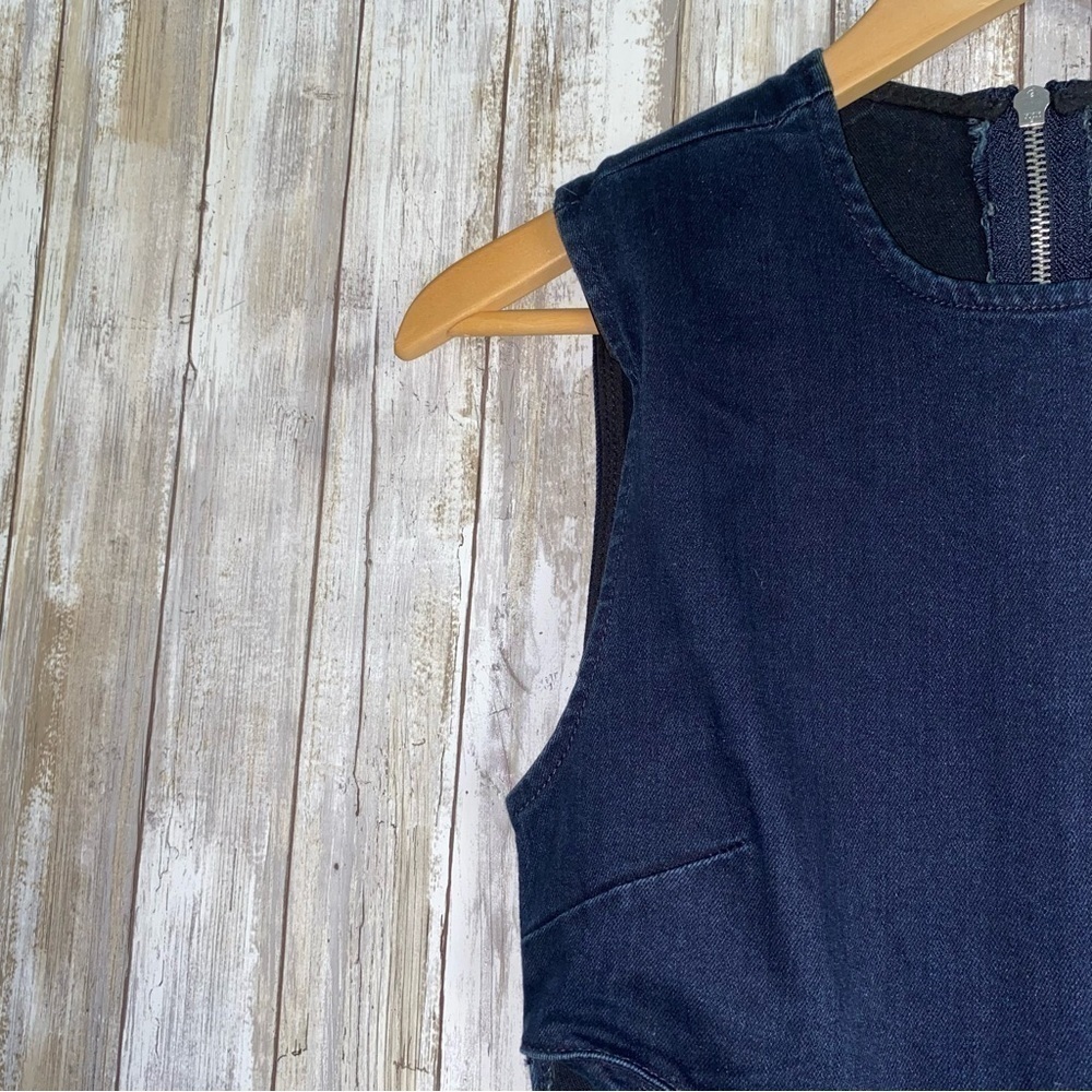 NWT WeWoreWhat Dani Denim Cutout Jumpsuit Dark Wash Blue Size 0 - Picture 6 of 9